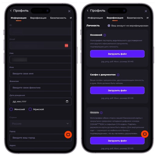 Раздел верификации