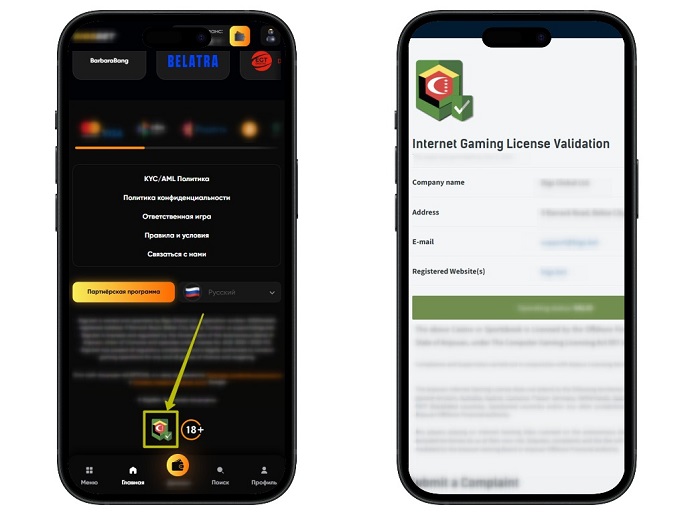 Информация о сертификате